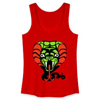Snake illustration magic jungle ancient style - Women’s Organic Tank Top - red - Front