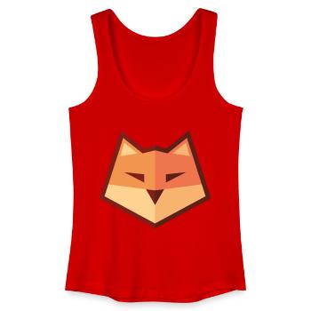 Renard vectoriel - Débardeur bio Femme - rouge - Devant