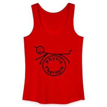 Physiotherapie Männchen - Frauen Bio Tank Top - Rot - Vorne