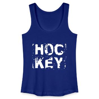 Hockey Grunge - Débardeur bio Femme - bleu roi - Devant