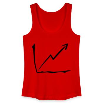 arrow profit chart upward high line - Women’s Organic Tank Top - red - Front