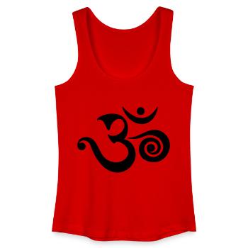 OM, AUM, BOUDDHISM, SPIRITUALITY, MANTRA, YOGA, - Débardeur bio Femme - rouge - Devant