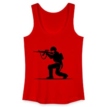 Icône du soldat - Débardeur bio Femme - rouge - Devant