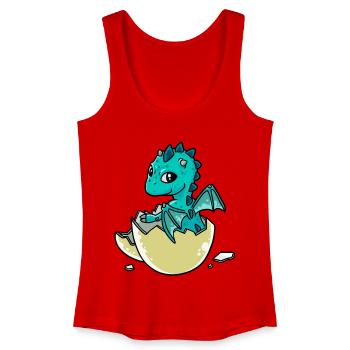 Baby Drachen Dino Weihnachtsgeschenk Kind - Frauen Bio Tank Top - Rot - Vorne