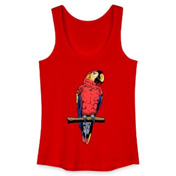 Parrot Macaw Bird exotic Wildlife Zoo animals - Women’s Organic Tank Top - red - Front