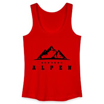 alpen berge - Frauen Bio Tank Top - Rot - Vorne