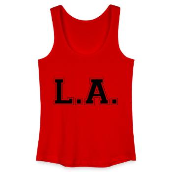 LA - Los Angeles - Débardeur bio Femme - rouge - Devant