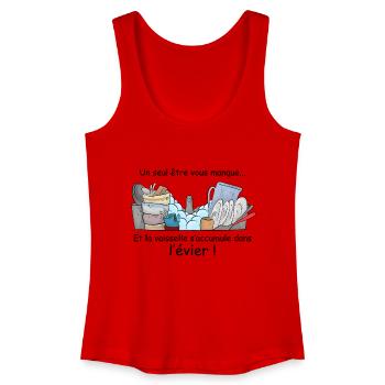 Eine fehlen .... - Frauen Bio Tank Top - Rot - Vorne