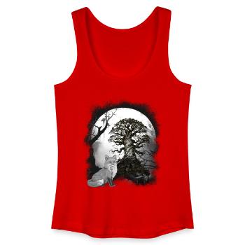 Halloween Wald Fuchs Füchse Märchen Märchenfigur - Frauen Bio Tank Top - Rot - Vorne