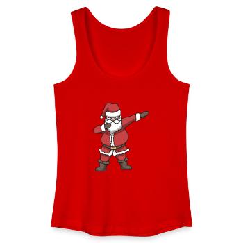 Weihnachtsmann dabbing Geschenk Weihnachten Tanz - Frauen Bio Tank Top - Rot - Vorne