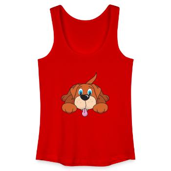 Chiot mignon chien animaux domestiques - Débardeur bio Femme - rouge - Devant