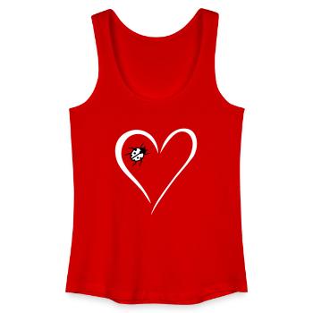 Heart with ladybug - Women’s Organic Tank Top - red - Front