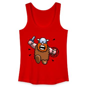 Wilder Wikinger - Frauen Bio Tank Top - Rot - Vorne