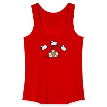 La compter les moutons - Débardeur bio Femme - rouge - Devant