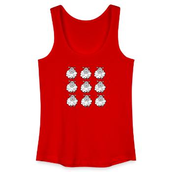 Troupeau de moutons drôle I moutons I moutons I cadeau - Débardeur bio Femme - rouge - Devant