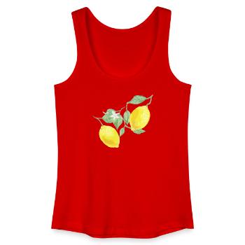 Zitronen - Frauen Bio Tank Top - Rot - Vorne