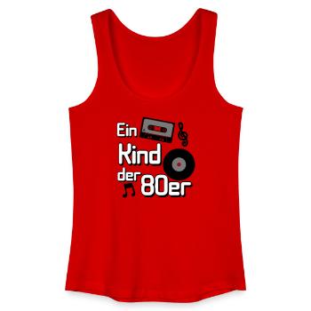 80s Party Retro Fun Shirt, A Child of the 80s(25) - Women’s Organic Tank Top - red - Front
