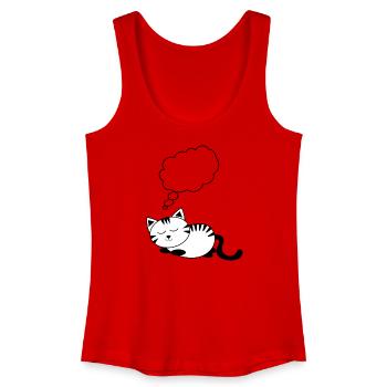 Cat KittenAnimal Comic Personalizable Gift - Women’s Organic Tank Top - red - Front