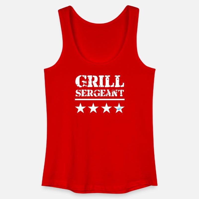 Grill Sergeant - BBQ King - Frauen Bio Tank Top - Rot