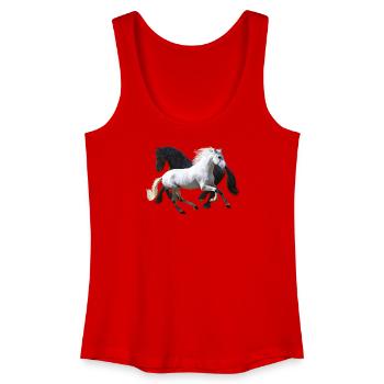 Chevaux - Débardeur bio Femme - rouge - Devant