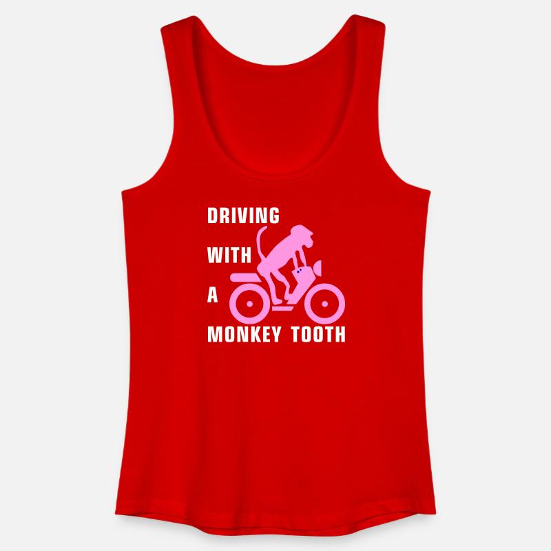 Driving with a monkey tooth - Affenzahn - Women’s Organic Tank Top - red