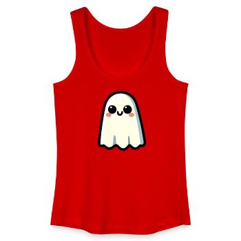 Ghoulishly Cute: The Friendly Phantom - Women’s Organic Tank Top - red - Front