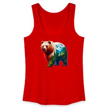 Bear - Women’s Organic Tank Top - red - Front