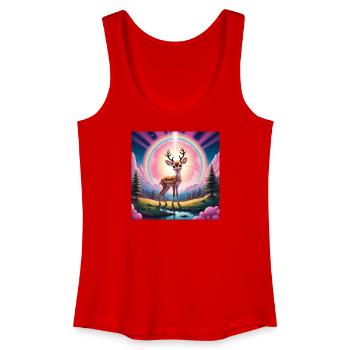 Deer with rainbow - Women’s Organic Tank Top - red - Front