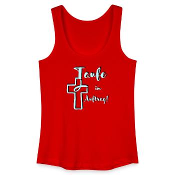 Baptism on behalf of Kontrast Fish dips into the cross - Women’s Organic Tank Top - red - Front