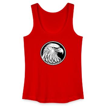 Aigle stylisé en noir et blanc - Débardeur bio Femme - rouge - Devant