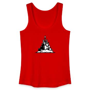 Sandburg Schloss schwarz weiß - Frauen Bio Tank Top - Rot - Vorne
