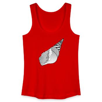 Meeresschnecke mit Mustern im künstlerischen Stil - Frauen Bio Tank Top - Rot - Vorne