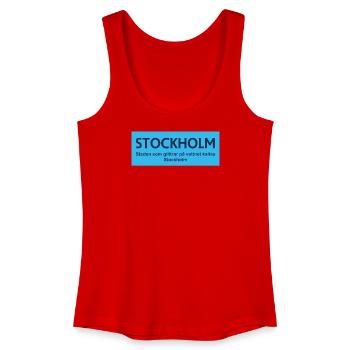 Stockholm Glitzerndes Stadtdesign - Frauen Bio Tank Top - Rot - Vorne