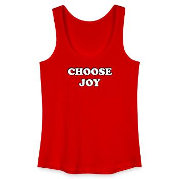 Choose Joy Bold Typography - Women’s Organic Tank Top - red - Front