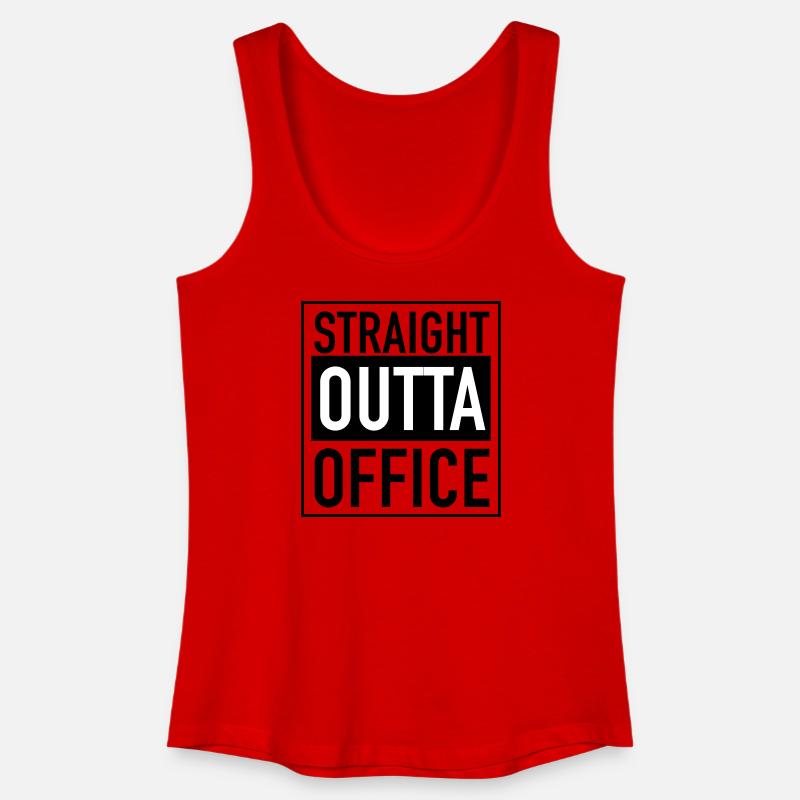 Straight outta office - Women’s Organic Tank Top - red