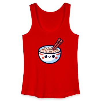 Ramen Kawaii Bol Sourire - Débardeur bio Femme - rouge - Devant