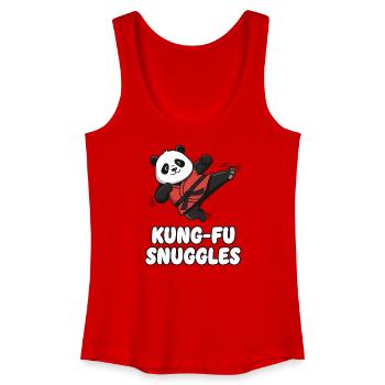 Kung Fu Panda Snuggles - Women’s Organic Tank Top - red - Front