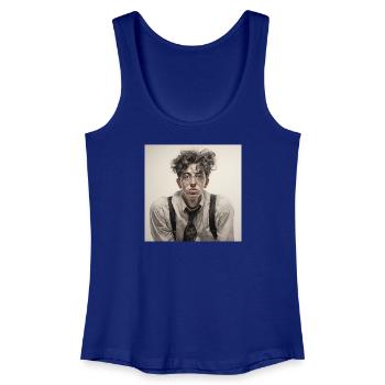 Dreamy Spectacle Wearer Portrait - Women’s Organic Tank Top - royal blue - Front