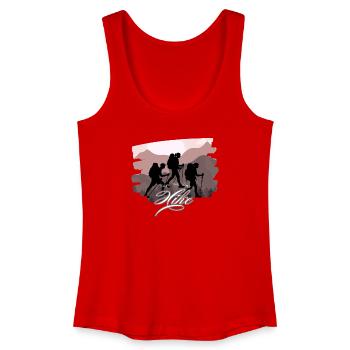 Feel the Vibe – Hike | Hikers & Nature Motif | Abe - Women’s Organic Tank Top - red - Front