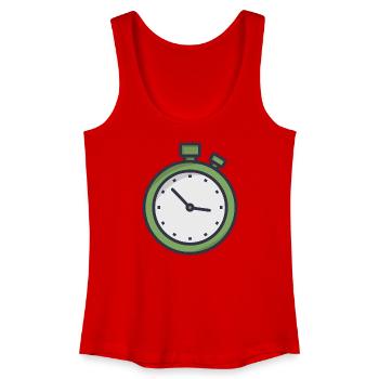 Stoppuhr - Frauen Bio Tank Top - Rot - Vorne