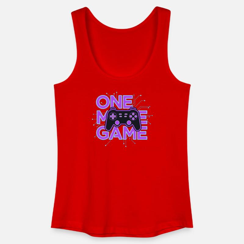 One Game Controller Neon Circuit - Women’s Organic Tank Top - red