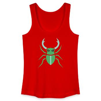 Symbole du Scarabée Vert - Débardeur bio Femme - rouge - Devant