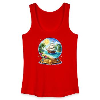 Ship's dream spherical image - Women’s Organic Tank Top - red - Front
