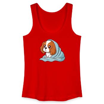 Beagle emmitouflé bleu - Débardeur bio Femme - rouge - Devant