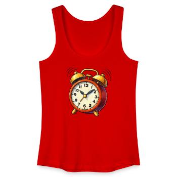 Wecker Comic Uhr - Frauen Bio Tank Top - Rot - Vorne