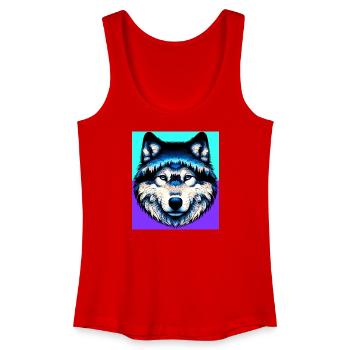 Wolf - Women’s Organic Tank Top - red - Front
