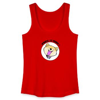 Sympa, le Shiba ! - Débardeur bio Femme - rouge - Devant