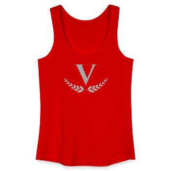 V - Women’s Organic Tank Top - red - Front