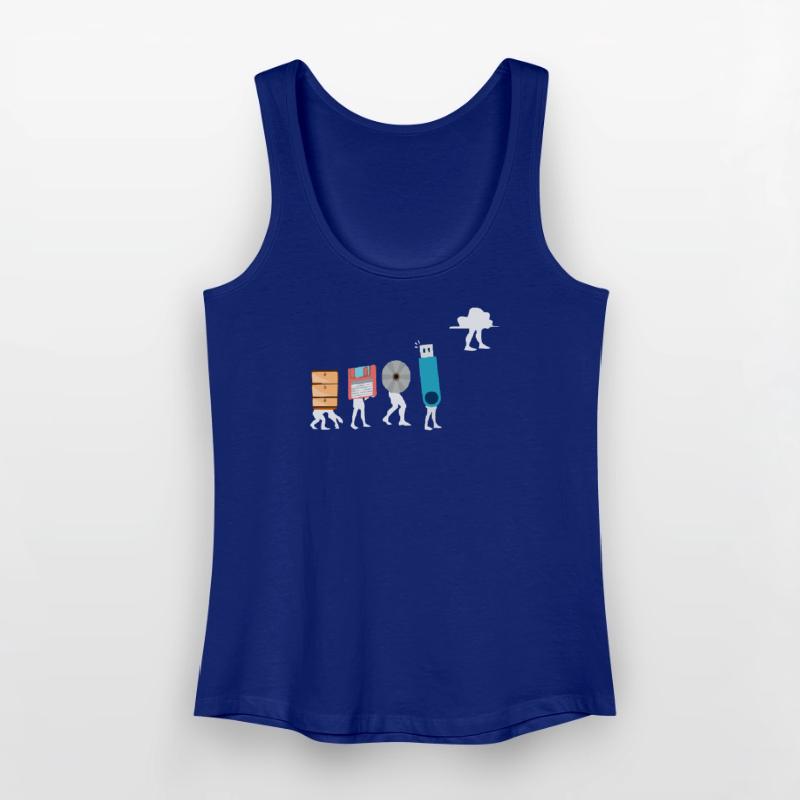 Cloud-Computing-Lustige Programmierer-Daten-KI-Software Frauen Bio Tank Top