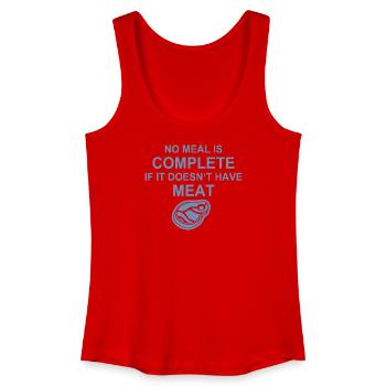 Amateur de viande, Grill, BBQ, Burger, Steak, Chef - Débardeur bio Femme - rouge - Devant